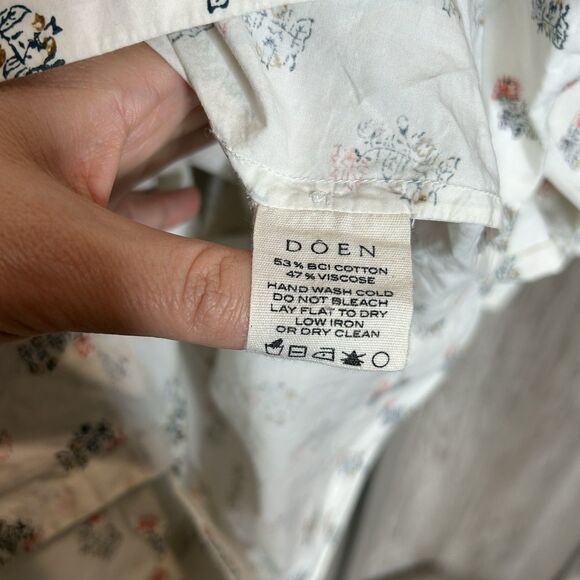 Doen Top Tunic XL Stanton Floral  Balloon Sleeves Ruffle Mini Dress - Picture 6 of 11